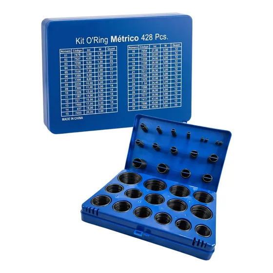 Kit Anéis Orings Vedação Nitrilica Milimétrica Estojo 428 Un