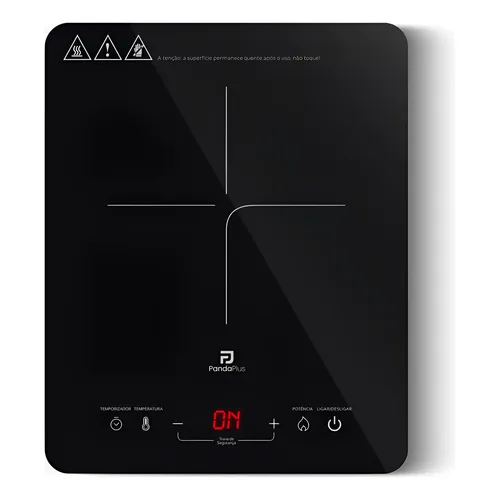 Cooktop Indução Portátil 1 Boca Touch Pandaplus Bivolt Preto 127/220v