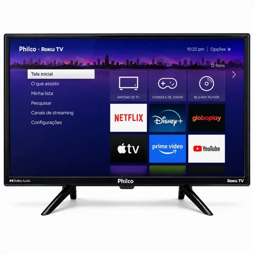 Tv Smart 24 Hd Philco Roku Dolby Hdmi Usb Controle Parental