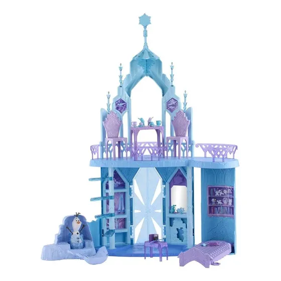 Boneca Mattel Disney Jgg41 Elsa Ice Castle Playset Azul E Roxo