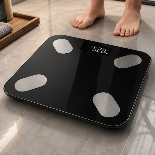 Balanca Digital Biopedância Bluetooth Capacidade De 180kg Preto