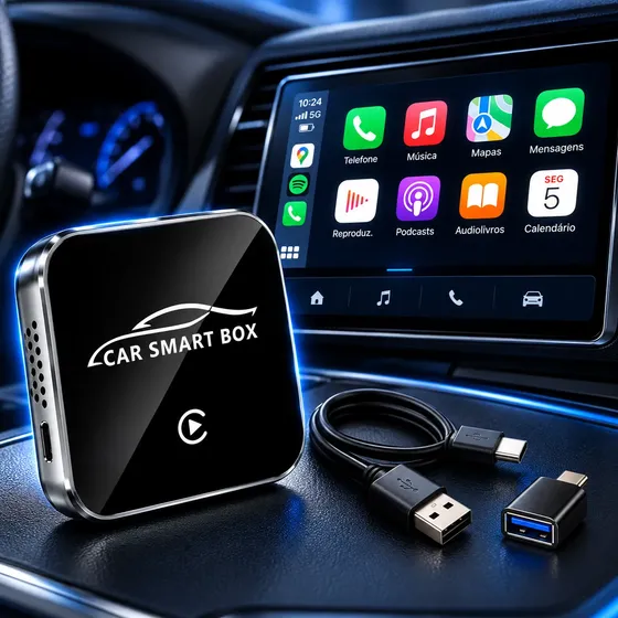 Adaptador Wireless Carplay Android Auto Youtube Netflix 3x1