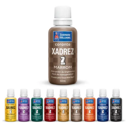 Corante Bisnaga Xadrez 50ml Pigmento Tinta Base Água Marrom