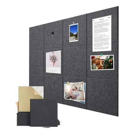 Kit 12 Placas Painel Quadro De Aviso Feltro Acústico 120x90