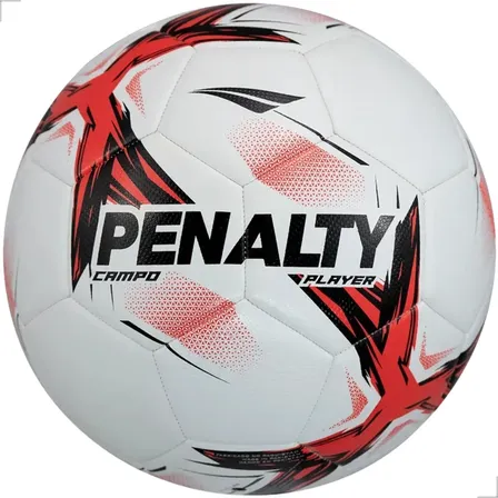 Bola Futebol Penalty Campo Player Xxv Original Oficial / Pro Branco-vermelho-preto