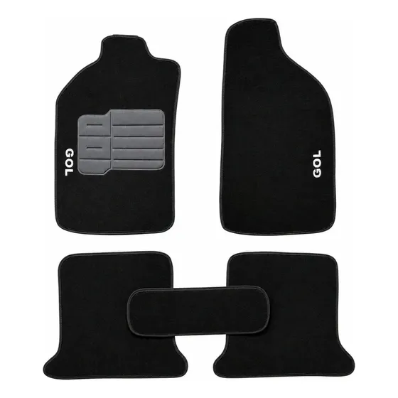 Jogo Tapete Para Gol G2 G3 G4 Carpete Premium 5 Peças Velcro