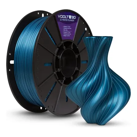 Filamento Impressão 3d Voolt Pla V-silk Azul Metalizado 1kg Azul Metalizado