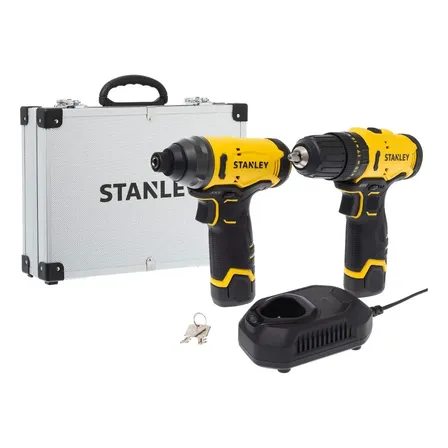Parafusadeira Furadeira De Impacto Stanley Schi10d2fk-br Amarelo 110v