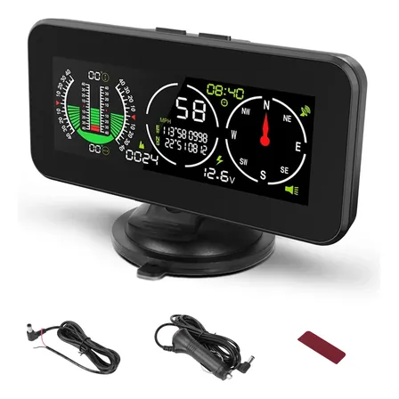 Inclinômetro Gps Automotivo Suv Off-road Digital Velocímetro