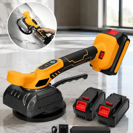 Máquina De Assentar Pisos Porcelanato 02 Baterias 48v 127/22 Amarelo E Preto 127/220v
