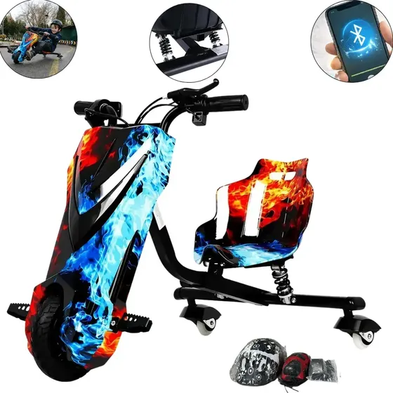 Patinete Elétrico Infantil Triciclo Drift 350w Bluetooth