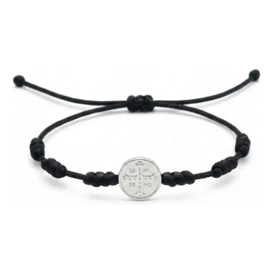 Pulseira São Bento Aço Prata Artesanal O Francisco Official®