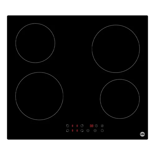 Cooktop Elétrico Life 4 Bocas Touch Mesa Vidro Cerâmico 220v Preto 220v
