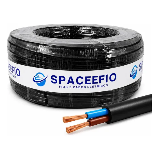 Cabo Pp 2,5mm Extensão Rolo 50 Metros Elétrico