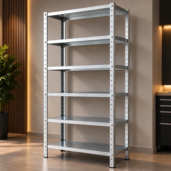 Estante De Aço 6 Prateleiras 198x90cm Multiuso Resistente Galvanizada Sem Pintura