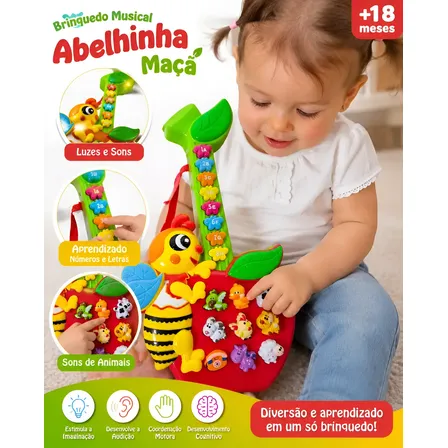 Teclado Guitarra Musical Piano Infantil Criança Luzes Violão Vermelho Amarelo Verde 1.5v