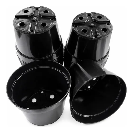 30 Pote 13 Plástico Vaso Preto Para Muda Viveiro Flor Planta