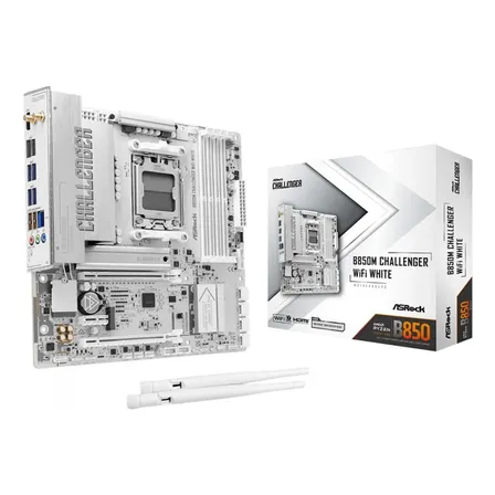 Placa Mãe Asrock B850m Challenger Wifi White Am5 Matx Ddr5