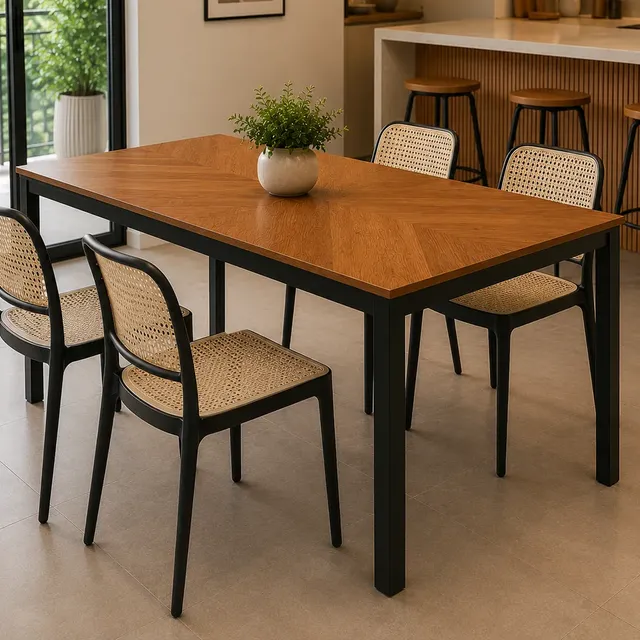 Mesa Industrial Retangular Taurus Para Cozinha Sala Jantar