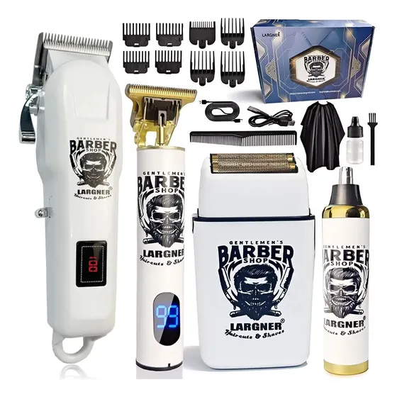 Kit Barbeador E Máquina De Corte Largner 4 Em 1