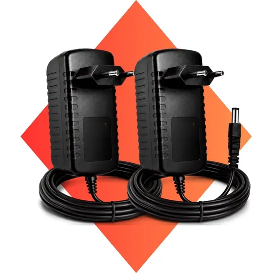 Kit 2 Fontes De Alimentação 12v 3a Para Fita Led Bivolt