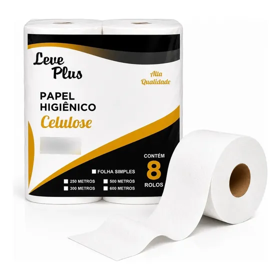 Papel Higiênico Rolão 500 Metros Kit C/8 Econômico Banheiros
