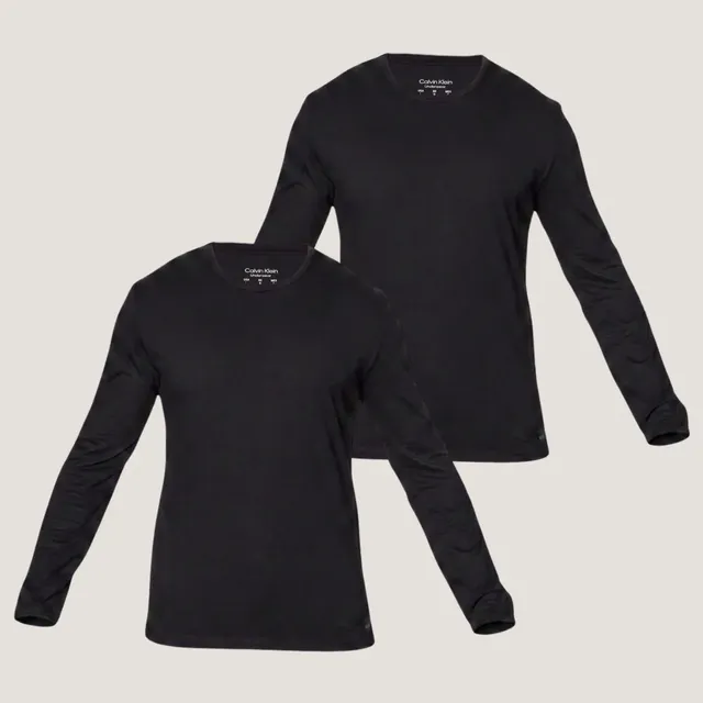 Kit 2 Camisetas Manga Longa Calvin Klein Masculino Blu045