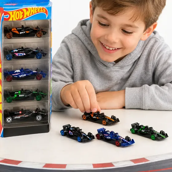 Hot Wheels Formula 1 Pack Com 5 Conjunto F1 Mattel Original