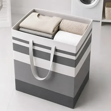 Cesto Grande 70 Litros Lavanderia Banheiro Roupas Brinquedos Sortido Flexivel Impermeavel Com Alça