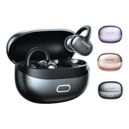 Fone Bluetooth Ear Clip Graves Potentes Com Enc Monoise Q15 Cinza