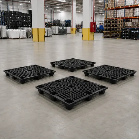Kit 4 Pallet Vazado Preto 1,00x1,20 Logística Reforçado
