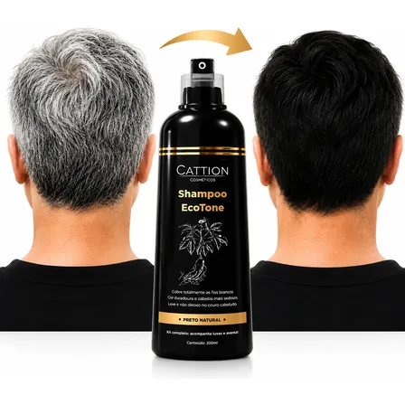 Shampoo Tonalizante 3 Em 1 Fim Dos Cabelos Brancos Em 15 Min