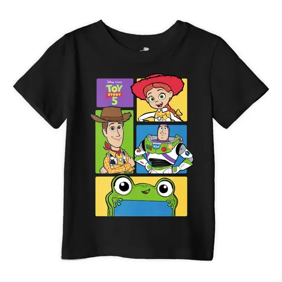 Camiseta Infantil Disney Toy Story 5 Quadro Colors