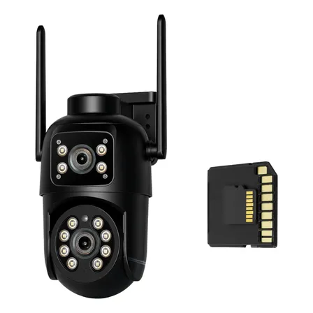 Câmera Segurança Externa Lente Dupla Wifi Ip66 + Sd 16gb Preto/sd-16gb-icsee