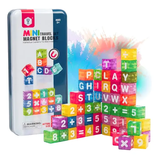 Leduc Blocos Magnéticos Infantil 40 Pecas Letras Numeros