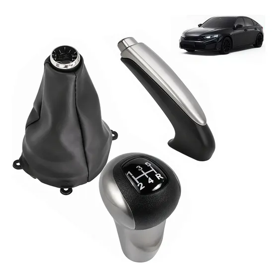 Kit Manopla Coifa Capa Freio Mã Para Honda Civic 2006-2011