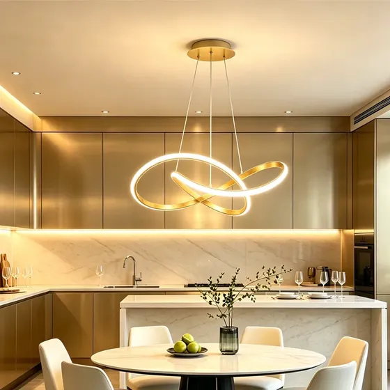 Luminária Suspensa Led Decorativa Para Sala E Quarto, 64 W