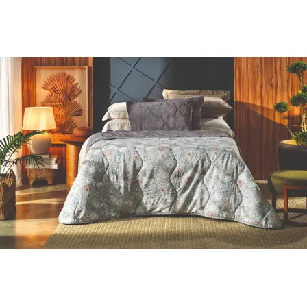 Edredom Altenburg Casal Blend Comfort Azul Florido