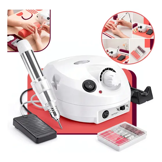 Lixadeira Elétrica Unha Motor Porquinho 50.000rpm Nail Drill