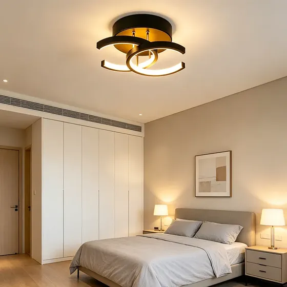Luminária De Teto Led Moderna, Para Quarto, 3 Em 1