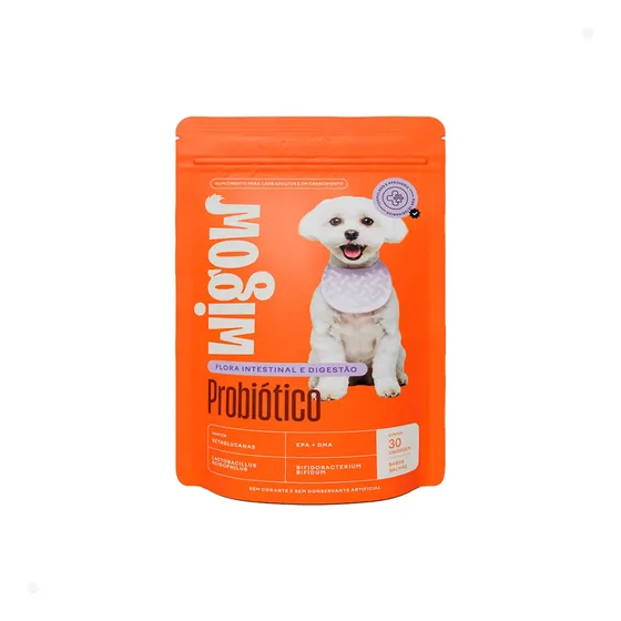 Suplemento Para Cães Wigow Probiótico Sabor Salmão 84g
