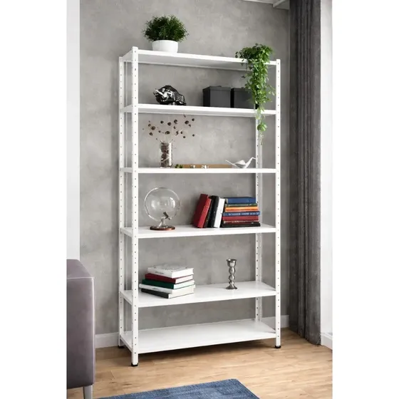 Estante Armário De Aço 6 Bandejas 90cm Branca