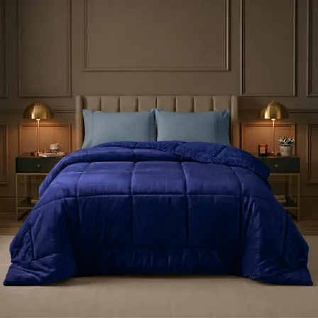 Coberdrom Sherpa Dupla Face Plush 600 Fios Inverno Quentinho