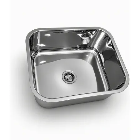Cuba Em Aço Inox 50x40x25 Prateado