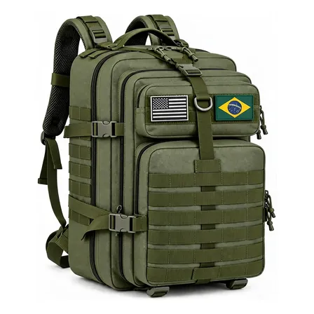 Mochila Masculina Tatica 50l Impermeavel Militar Reforçada Verde