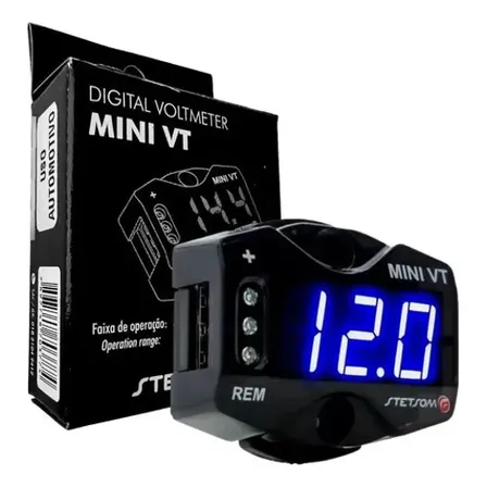 Mini Voltimetro Stetsom 7 A 20vdc Mini Vt Led Mais Vendido