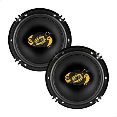 Par Triaxial Eros Eleve 6 Polegadas 120 Watts Rms 4 Ohms Preto