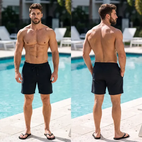 Bermuda Tactel Masculina Short Academia Praia Treino Piscina Preto Preta-não Fica Transparente-estica-sem Marca-casual-dia A Dia-corrida-treino-elástico-tactel-seca Rapido-piscina-futvole G
