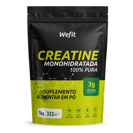 Creatina Monohidratada 1kg Wefit Refil Sem Sabor Sem Sabor