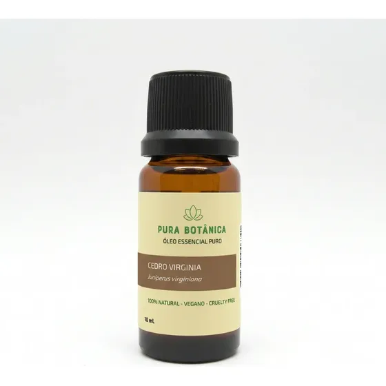 Óleo Essencial Cedro Virgínia 10ml 100% Puro | Pura Botânica